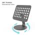 STOYOBE HF-V Desktop Folding Tablet Stand Aluminum Alloy 360-Degree Rotating Holder for iPad - Space Gray